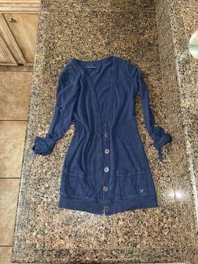 American Eagle Outfitters Navy Blue Button-Down Cardigan Size XS